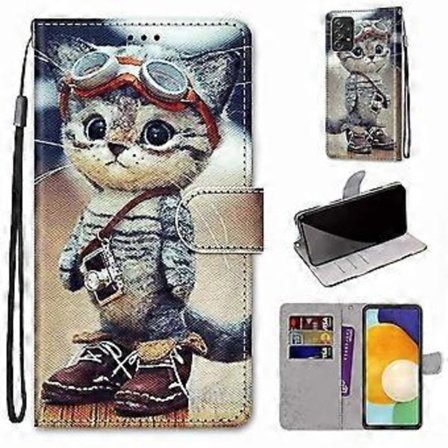 Etui til Samsung Galaxy A53 5g Kreativt Mønster Tui Magnetisk Kortholder Lommebok - Kattunge