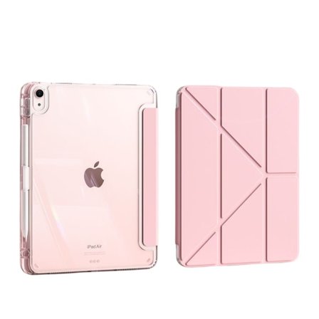 iPad Air 6/7 Cover (2025/2024), iPad Air 6/7 11" Cover med Blyantholder, Klar Transparent Bagside Stødsikker Stand Tablet Cover