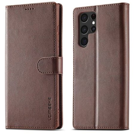 LC.IMEEKE Pungetui Samsung Galaxy S24 Ultra Brun