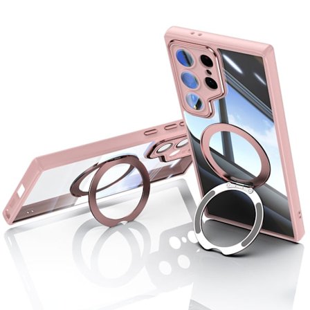 Samsung S23 Ultra TPU+PC Telefon Cover, Beskyttende Cover, Pink