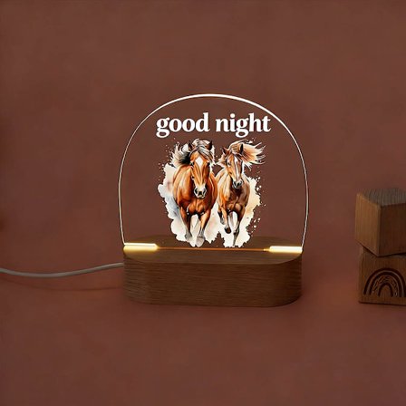 Hest gave til piger, hest natlampe, hestelampe, hest gave, børns sengelampe