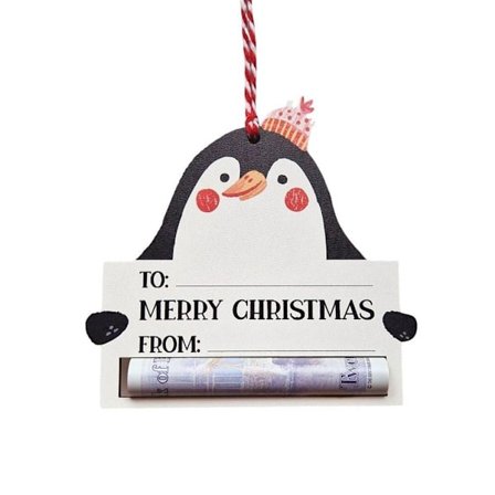 Julpengardekoration Rött kuvert Kontantklämma 3 3