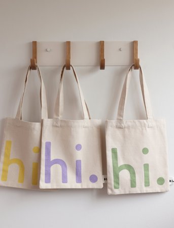 Design Letters Little Hi. Travel Bag - Yellow - ONE SIZE