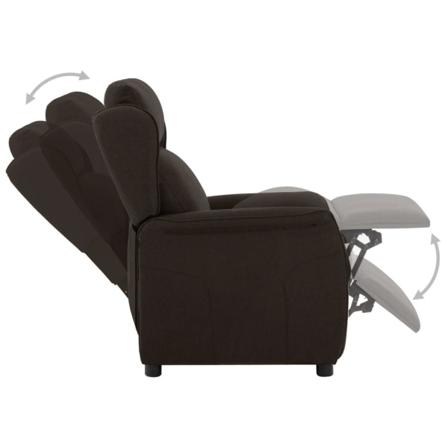 Vidaxl Elektrisk Reclinerfåtölj Mörkbrun Tyg Brun