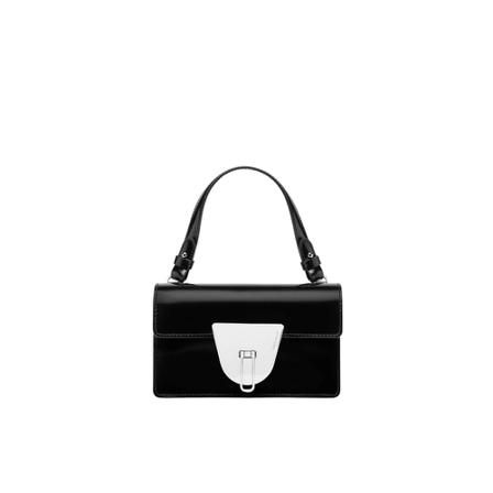 Coccinelle Nico Shiny Calf Tas , Zwart , Dames , Maat: ONE Size Handtassen