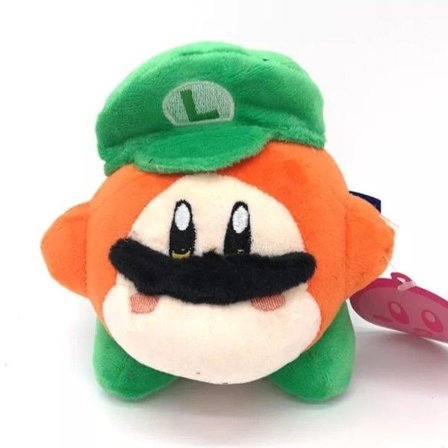 Kirby Super Mario Waddle Dee Luigi Cosplay Plysjfigur Fylt Dyr 15 cm KLB
