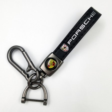 Läder- och metallnyckelring för bil och cykel | Hållbar nyckelring | Nyckelring och krokbeslag i silver