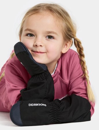 Didriksons Shell Kids Gloves 9 - Black - 6-8