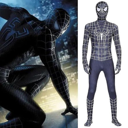 Svart Spiderman Venom Cosplay Jumpsuit Barn Gutter Superhelt Karnevalskostyme Zentai Bodysuit Halloween Karneval Festforestilling Kostyme