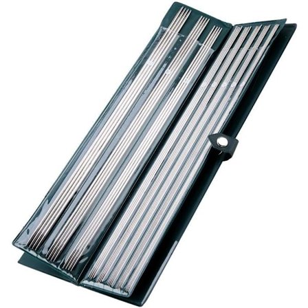 44 st 11 storlekar 25cm/36cm Raka Sticknålar med väska Väva