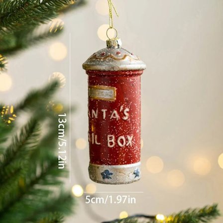 Nytt Julefarget Formet Ball Juletre Dekorativt Anheng Julegavepose Bil Hus Snømann Garland Krans Ornament