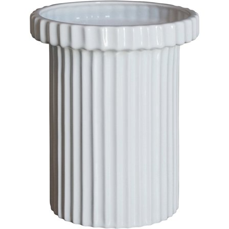 Dbkd Stripe kruka, small, shiny white | Inredning > Vaser & Krukor > Kruka | Bagaren och Kocken