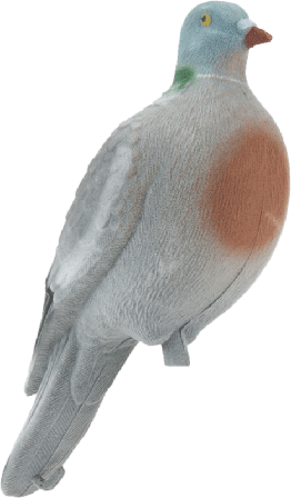 Eurohunt Flocked Full Shell Decoy Pigeon Lockjakt White OneSize