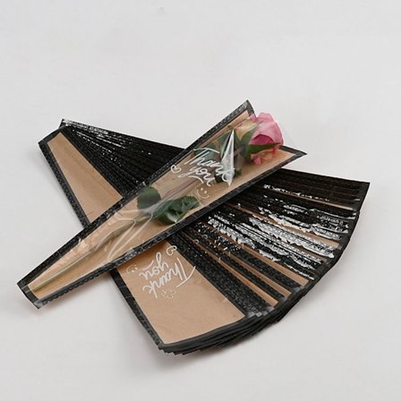 20/30ST Rose Packing Sleeve Bag Bukett Packing Bag SVART