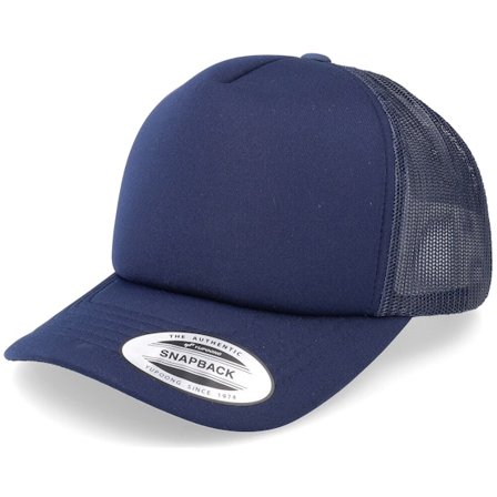 Yupoong - Blå trucker Kasket - Navy Foam Trucker @ Hatstore