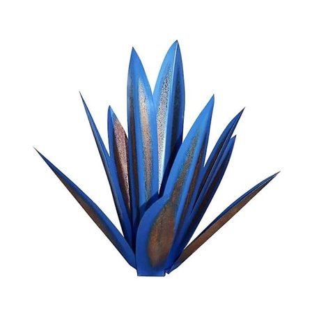 Rustik skulptur i metall Agave växt heminredning Rustik handmålad metall Agave trädgårdsdekorationer ute