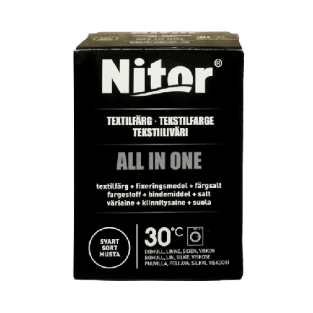 Nitor Textilfärg All In One Svart 230 g Klädvård 230G