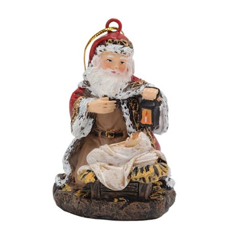 Julemann-statue DIY håndlaget håndmalt gammel mann lyktform juletrepynt anheng ornament