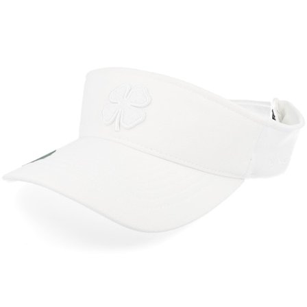 Black Clover - Premier 12 White W 3d White Clover Visor Visor White Cap - @ Hatstore