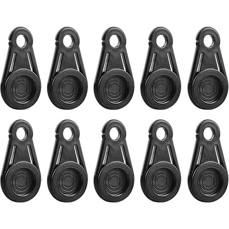 10 st presenningklämmor, kraftigt låsgrepp - presenningklämmor i plast -