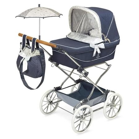 Reborn Dukke Bil - DE CUEVAS TOYS - Marineblå - Foldbar - Inkluderet Tilbehør