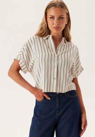 SELECTED Slfviva Ss Striped Cropped Sun Vaatteet