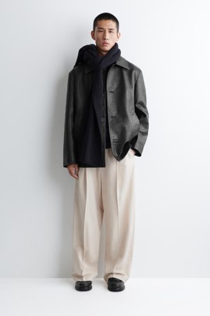 COS Men's Sciarpa In Lana A Coste in Blu