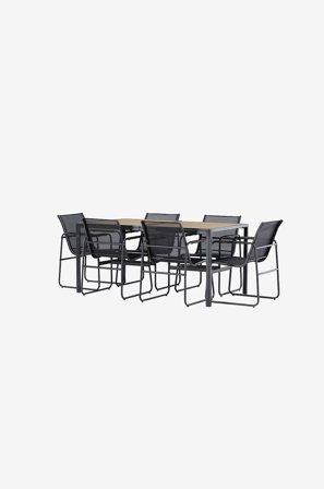 Venture Home - Lampedusa Spisesett - Svart - Spisegrupper - Fra Homeroom
