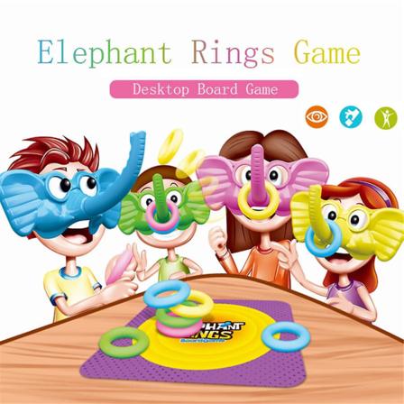 Elefant Ringar Brädspel Intelligens Kasta Cirkel Roligt Spel Leksak för Barn[fw]