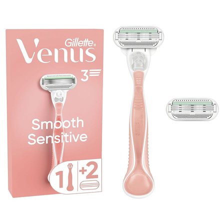Gillette Venus Smooth Sensitive Pink Barberskraber H+2, Skincare, Hårfjerning, Skrabere & Blade