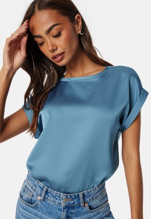 VILA Viellette S/S Satin Top Klær