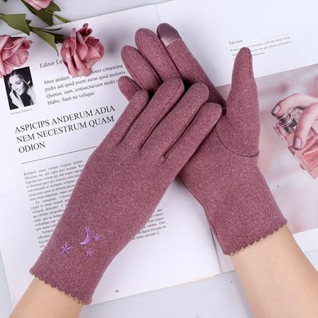 Varma handskar Pekskärms tunna handskar LILA - high quality