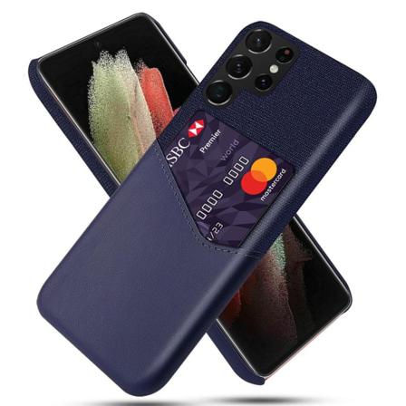 Ksq Samsung Galaxy S22 Ultra Skal Med Kortfack Blå