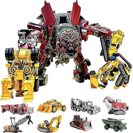 Aoyi Cool 8 i 1 Överdimensionerad Devastator Transformationsleksaker Pojke Anime Krok Actionfigurer Robotbil Teknik Fordonsmodell KidsDB[qb]
