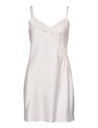 Lrl Signature Double Strap Lace Chemise Nattøj Hvid Lauren Ralph Lauren Homewear