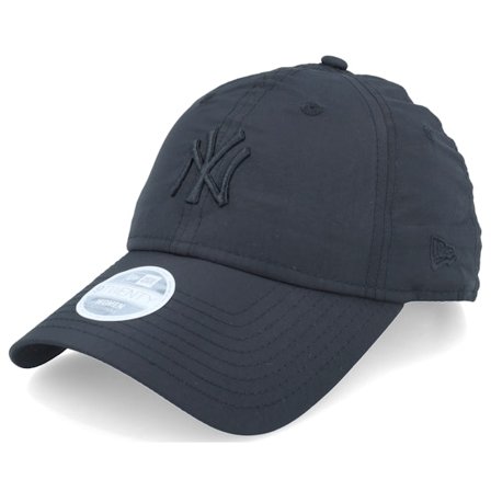 New Era - Negro unconstructed Gorra - New York Yankees Womens Nylon 9TWENTY Black Dad Cap @ Hatstore
