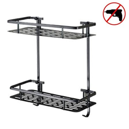 Dusjhylle Hylle Dusj Baderom Rektangulært Hjørnehylle Sølv