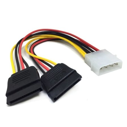 4 Pin Molex IDE to 2 Serial ATA Hard Driver Strøm Kabel SATA Y Splitter Dobbel Harddisk-Disk Forlengelse ledning Adapter