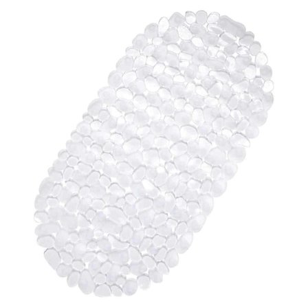 Kylpyhuoneen suihkumatto, pyöreä, liukumaton turvamatto imukupeilla (valkoinen)