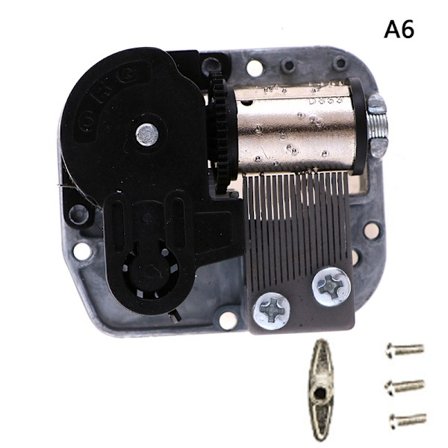 Mekanisk DIY spilledåse Sankyo musikalsk bevegelse + skruer + Svart