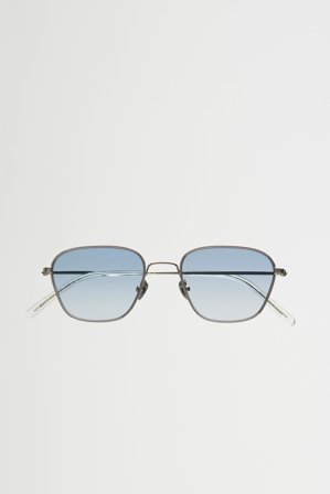 Monokel Eyewear - Otis Silver - blue gradient lens