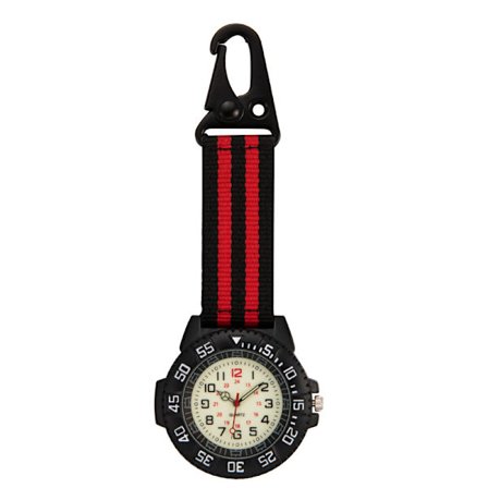 Röd och svart bärbar ryggsäck spänne midja klocka utomhus berg