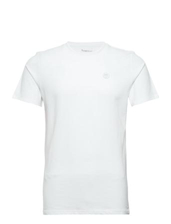 Regular Fit Badge T-Shirt - Gots/Ve White Knowledge Cotton Apparel