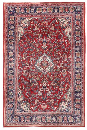 Noué À La Main Mahal Tapis 209X314 De Laine