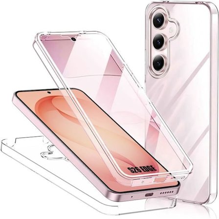 Helcoverskal - BOOLING - til Samsung Galaxy S26 Edge - Stødabsorberende Transparent Hybrid Silikone+PC