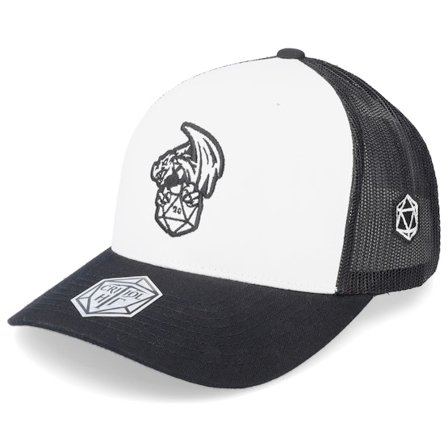 Critiql Hit - White trucker Lippis - Dice And Dragons White/Black Trucker @ Hatstore