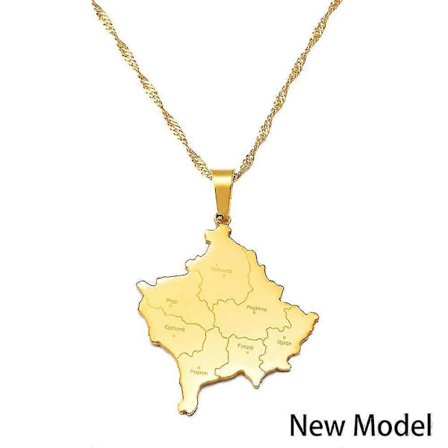 Ny model Kosovo vedhæng halskæder til kvinder mænd rustfrit stål smykker Kosoves smykker 316601b (FMY)