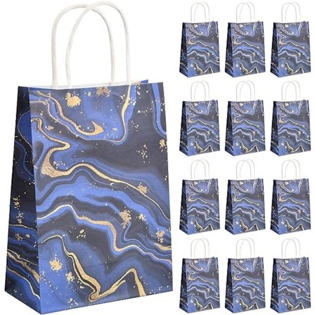 12 st presentpåsar i papper, presentpåsar med handtag, papperspåsar för fest, C