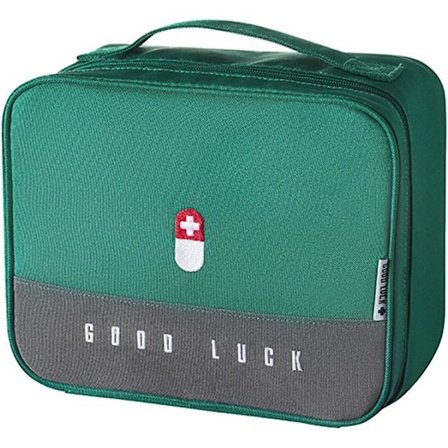 Medicinsk Pakke Stof Opbevaringsboks Bærbar Familie Opbevaringspose Blød Lagdelt Medicinboks Multifunktionel Opbevaringsboks
