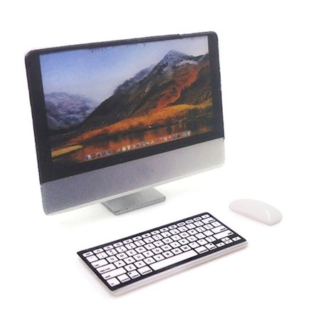 1/12 Mini Dollhouse Miniatyrtillbehör Datormus Tangentbord Modell Vardagsrumsmöbler